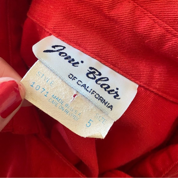 Vintage 80s Joni Blair of California Blazer Zip Front Mini Dress in Scarlet Red - Picture 7 of 13